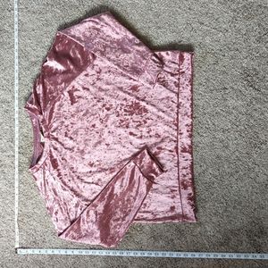 Three Bird Nest pink velour shirt